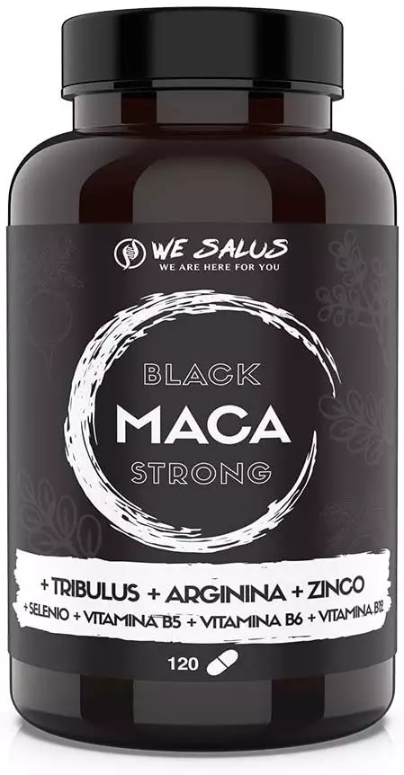 MACA PERUVIANA NERA + TRIBULUS TERRESTRIS + ARGININA + ZINCO | ALTO DOSAGGIO | MADE IN ITALY | MASS GAINER | ENERGIZZANTE | WE Salus
