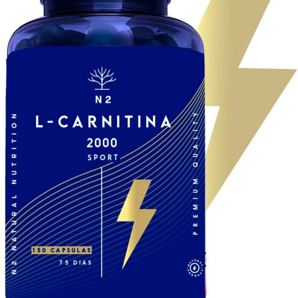 L CARNITINA 2000 Integratore Brucia Grassi Natural Dose Elevata. Provvede Energia e Resistenza Migliora lo Sviluppo Sportivo Perdita di Peso. 2000mg. 150 Capsule. CE. N2 Natural Nutrition