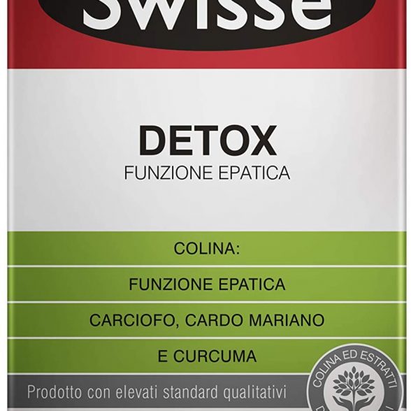 Swisse Ultiboost Detox Funzione Epatica, Integratore Alimentare , 60 Compresse
