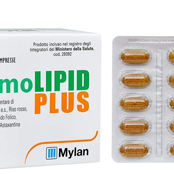 ArmoLIPID Plus Integratore Alimentare con Riso Rosso, Policosanolo, Acido Folico, Coenzima Q10 E Astaxantina e Berberis Aristata E.S, per Favorire il Controllo dei Trigliceridi Plasmatici 60 Compresse