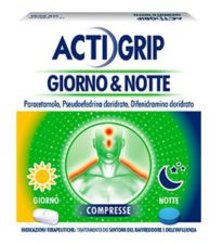 Actigrip Giorno & Notte 500MG + 60MG Compresse (12 + 4 Compresse)