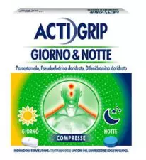 Actigrip Giorno & Notte 500MG + 60MG Compresse (12 + 4 Compresse)