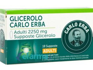 GLICEROLO CARLO ERBA ADULTI 2250 MG SUPPOSTE  18 SUPPOSTE e1619517650328