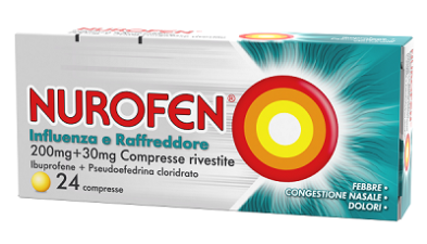 Nurofen Influenza e Raffreddore 200MG + 30MG Compresse rives...